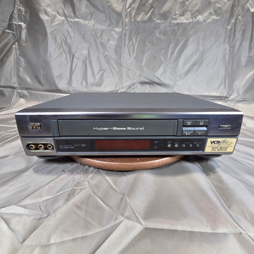 JVC HR-VP66U Hi-Fi VHS VCR Hyper-Bass Sound VCR Plus+ Video Cassette Recorder